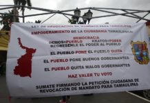 Promueven la iniciativa Ley de Revocación de Mandato para Tamaulipas, recaban firmas