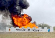 Ejército Mexicano incinera enervante asegurado en diversos dispositivos