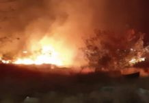 Voraz incendio en predio con pastizal deja daños y contaminación ambiental