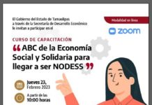Organizan SDET e INAES curso de la Economía Social y Solidaria para llegar a ser NODESS