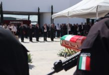 Rinden honores fúnebres a policía fallecido en Matamoros