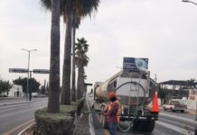 Tamaulipas aplica programa emergente de riego en áreas verdes con aguas tratadas