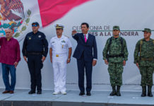 Encabeza Alcalde Mario López, ceremonia de honores organizada por la Secretaría de Seguridad Pública