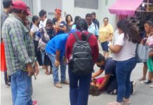 Ciudadanos auxilian a dos víctimas en la zona Centro