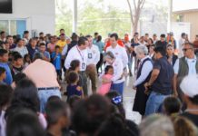 Visita María de Villarreal el albergue “Senda de Vida”