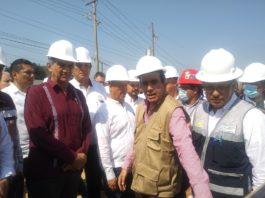 AVA, Zoé Robledo y Pedro Zenteno Santaella supervisan obra de nuevo hospital del ISSSTE en Tampico