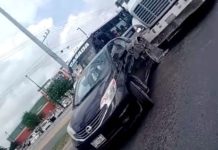 Accidente vial deja solo daños y caos en la carretera