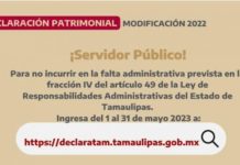 Exhorta Contraloría Gubernamental a realizar la Declaración Patrimonial del ejercicio 2022 al inicio del mes de mayo