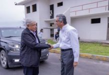 Gobernador Américo Villarreal, estuvo con el presidente de México Andrés Manuel López Obrador, en la aduana de Matamoros