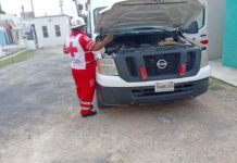 El colmo atiende Cruz Roja a persona lesionada y se le descompone ambulancia
