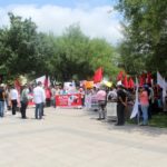 Se manifiestan Antorchistas en la capital del estado frente a palacio de gobierno (3)