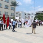 Se manifiestan Antorchistas en la capital del estado frente a palacio de gobierno (6)