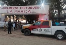 Guardia Estatal vigila campamento tortuguero en La Pesca