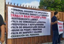Trabajan bajo protesta docentes e intendentes de la Enrique C. Rébsamen