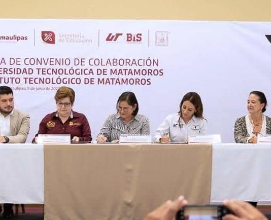 Firman convenio de colaboración planteles tecnológicos de Matamoros