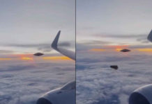 Captan supuesto ovni siguiendo a un avión en el cielo de Canadá