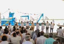 Agradece Alcalde Mario López voluntad política de AMLO y AVA en inicio de Dragado del Canal de Navegación “Puerto del Norte”