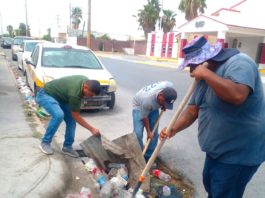 Coadyuva COMAPA en limpieza de drenes y pluviales