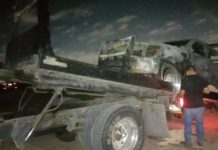 Guardia Estatal atiende reporte por incendio de patrullas