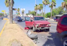 Accidente deja lesionados, y daños en boulevard Hidalgo
