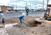 Reparó COMAPA fuga de agua potable en Jarachina Sur