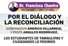 Diálogo y acuerdos, la ruta del progreso en Tamaulipas: Dr. Francisco Chavira Martínez