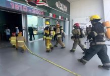Realizan simulacro de incendio en Torre Bicentenario