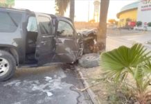 Chocan unidades en boulevard Hidalgo dejando daños y uno se da a la fuga