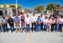 Inauguraron vecinos de la Aquiles Serdán una nueva pavimentación