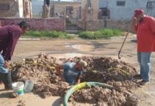 Restauró COMAPA líneas de conducción de agua en fracc. Virreyes y Simón Rodríguez