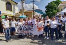 Maestros dan el Grito de Independencia en Tampico, negociarán la próxima semana con la Secretaría de Educación Federal