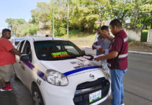 Transporte Público implementó operativo para revisar documentación a los trabajadores del volante de la ruta Tampico-Playa
