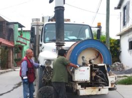 Desazolva COMAPA líneas generales en Ampliación la Presa