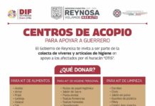 DIF Reynosa llama a apoyar a las familias de Guerrero