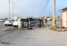 Accidente vial deja daños en carretera a Monterrey