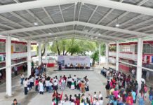 Entregó Alcalde Carlos Peña Ortiz techumbre a escuela Leonardo G. de la Cruz