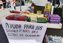 Instalan centro de acopio para ayudar a damnificados de Guerrero