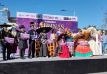 Premian a la mejor catrina y catrín en fiestas de día de muertos