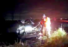 Vuelca unidad y se quema dejando daños en carretera Monterrey a Matamoros