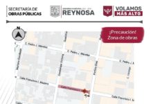 Trabaja Gobierno de Reynosa en red sanitaria con cierre de vialidad