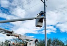 Realizaron trabajos de rehabilitación de alumbrado en el poblado Luis Echeverria