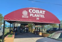 Instalaron maya-sombra en el pórtico de Cobat #20