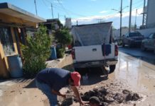 Atiende COMAPA reportes de fuga de agua potable en Villa Florida sector A