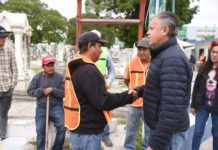Supervisa Chucho Nader Operativos de Seguridad y Limpieza en Panteones Municipales