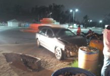 Otro choque contra monumento a la sirena