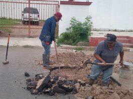 Reparó COMAPA fugas de agua potable en Zona Centro