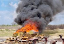 SEDENA y autoridades de la FGR incineran y destruyen drogas