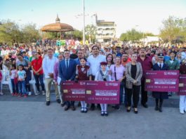 El Alcalde Carlos Peña Ortiz entregó Becas a estudiantes de Bandas de Guerra de Reynosa