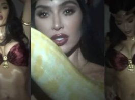 Kim Kardashian reproduce escena de Salma Hayek en película