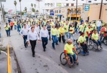 Ayuntamiento y DIF Reynosa participan en caminata